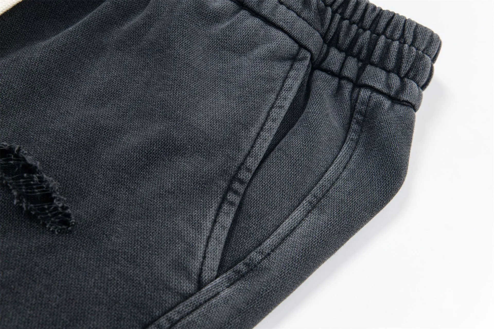 Jiayi Library Men's  New Arrival Waste Earth Style American Style Retro Hole-Rapped Washed Pants Hangling Sense Straight Casual Pants display picture 19