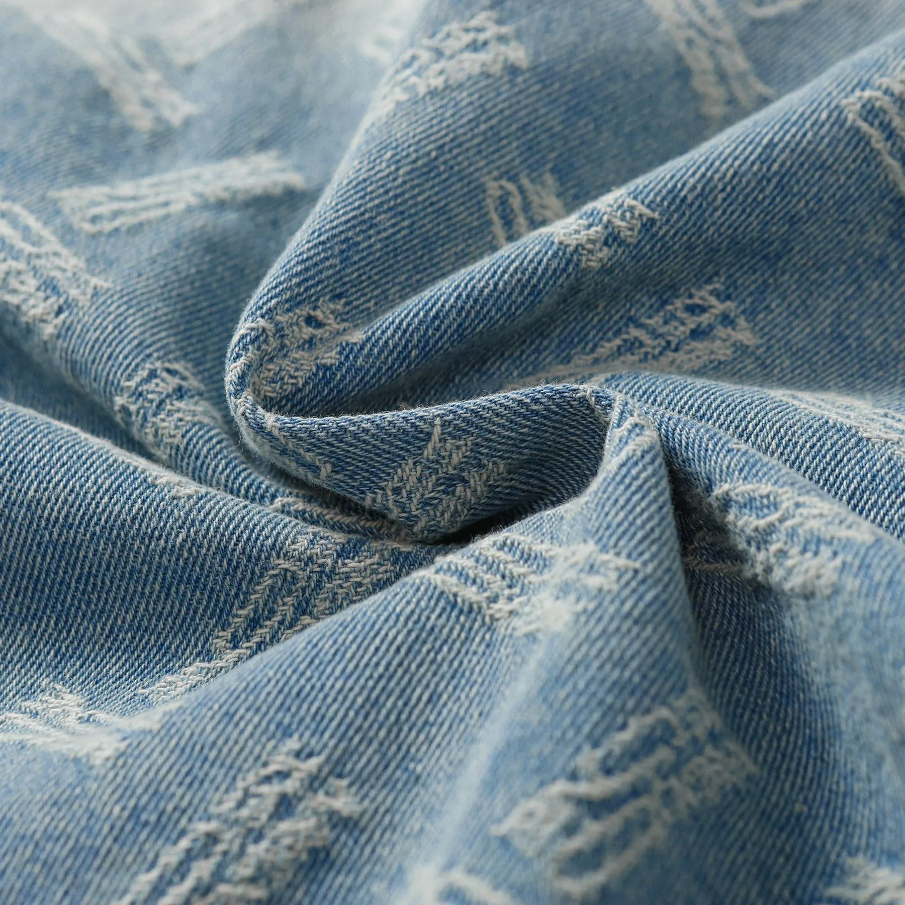 Jiayiku Tide Brand  Spring New American Retro Cut Design Heavy Wash Water Denim Jacket Men display picture 13