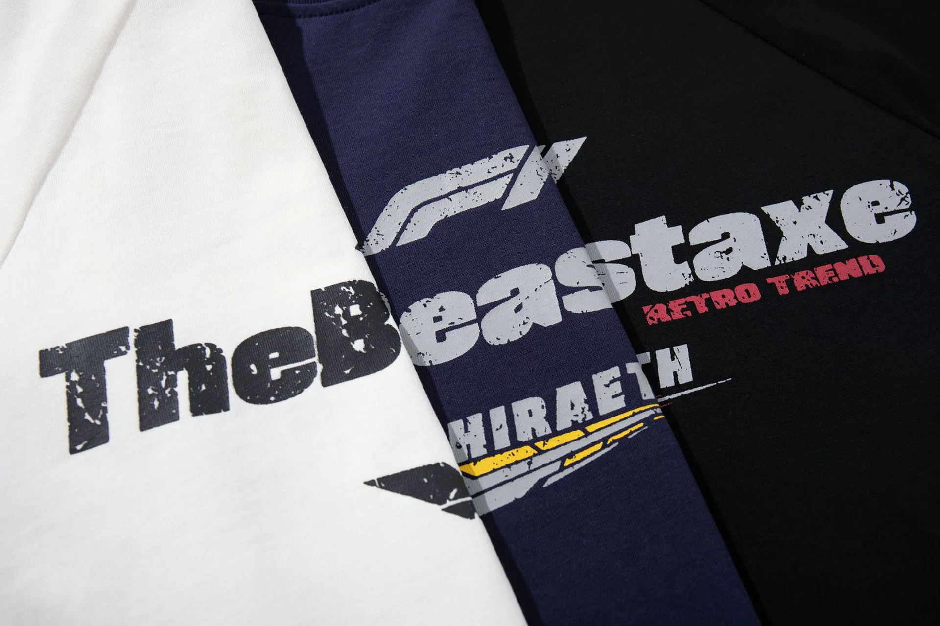 Jiayiku Men's  Summer New American Retro Fashion Brand Tee Culture Shirt Letter Printing Short-sleeved T-shirt display picture 12