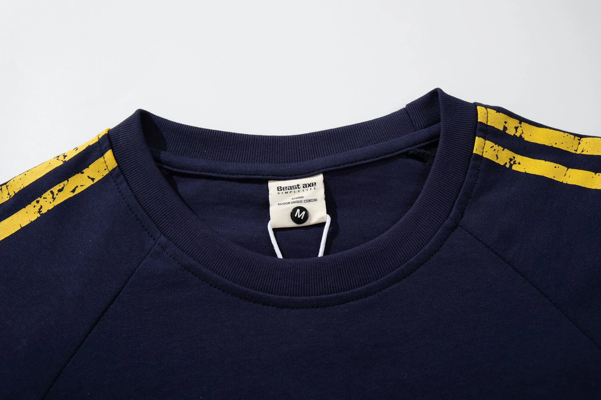 Jiayiku Men's  Summer New American Retro Fashion Brand Tee Culture Shirt Letter Printing Short-sleeved T-shirt display picture 17