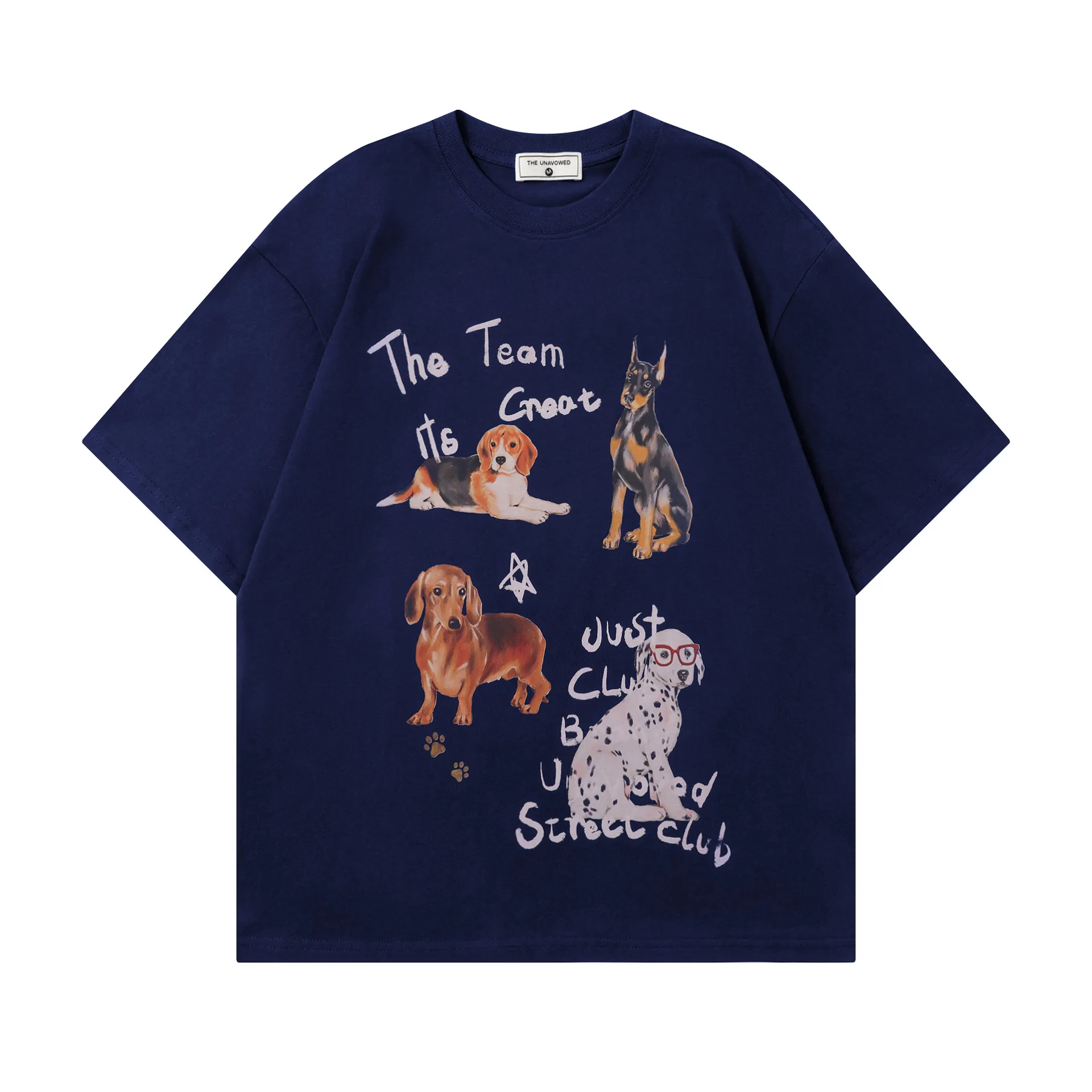 Jiayiku Fashion Brand  Spring New American Retro Couple T-shirt Loose Fun Printed Men's And Women's Short Sleeve Tee display picture 10