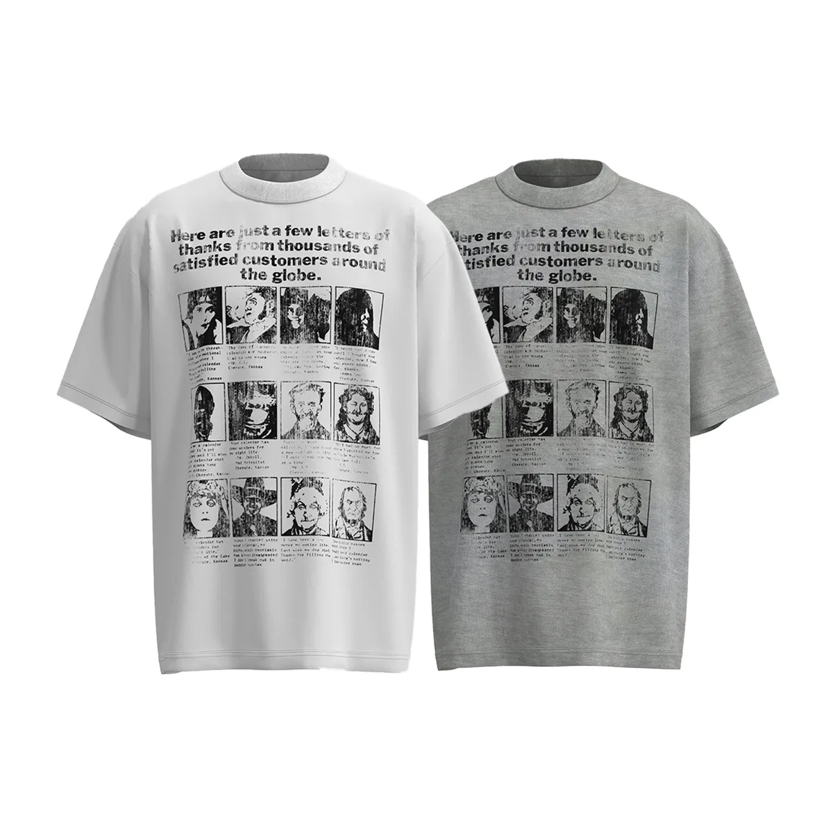Jiayiku Men's  Summer American Street Hip Hop Fashion Brand Tee Culture Shirt Creative Character Printed T-shirt Men display picture 2