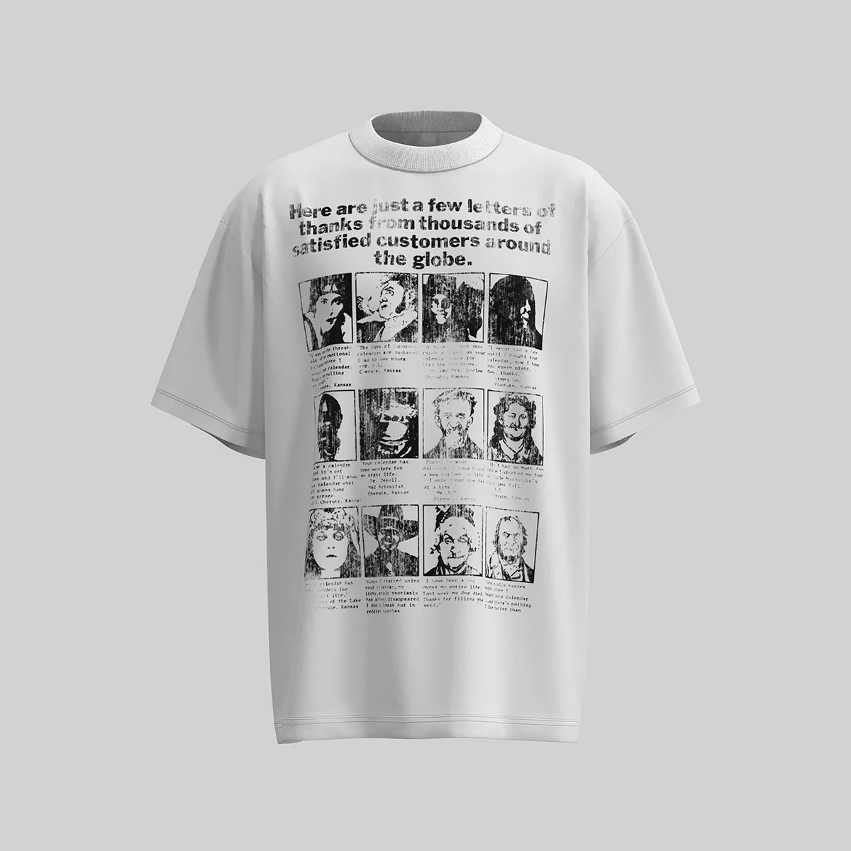 Jiayiku Men's  Summer American Street Hip Hop Fashion Brand Tee Culture Shirt Creative Character Printed T-shirt Men display picture 7