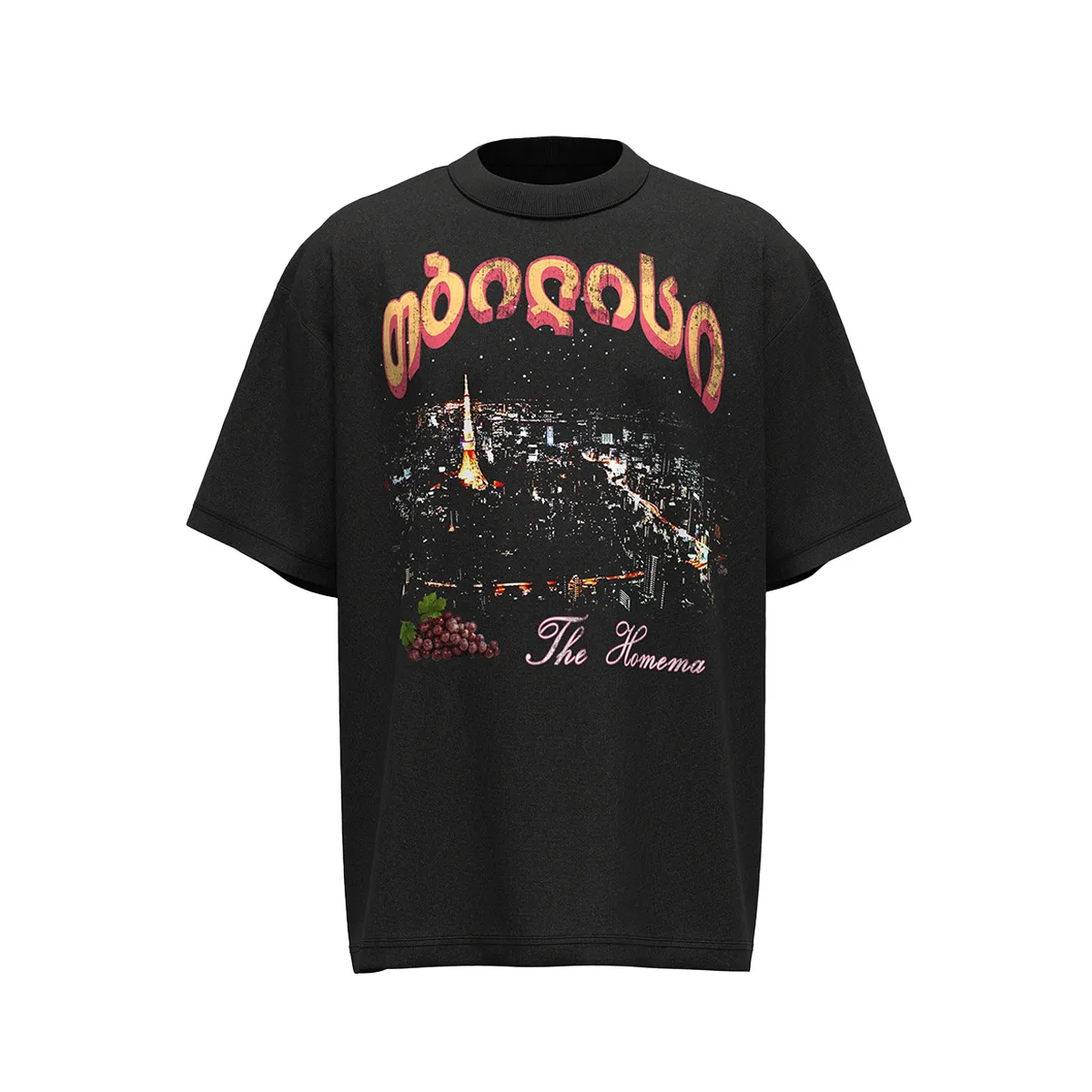 Jiayiku Men's  Summer New American Street Fashion Brand Washed Tee T-shirt Creative Printed T-shirt For Men display picture 2