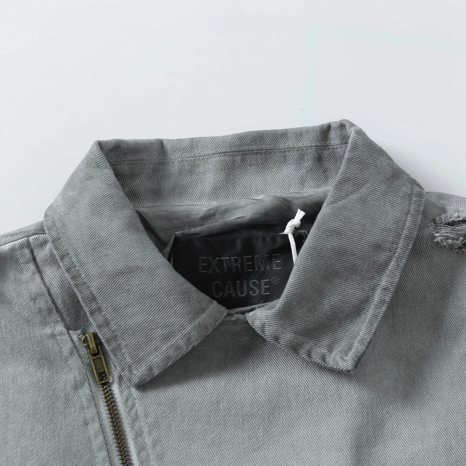 Jiayi Library Men's  Spring New American Retro Wash Water Batik Work Jacket Vintage Canvas Jacket display picture 16