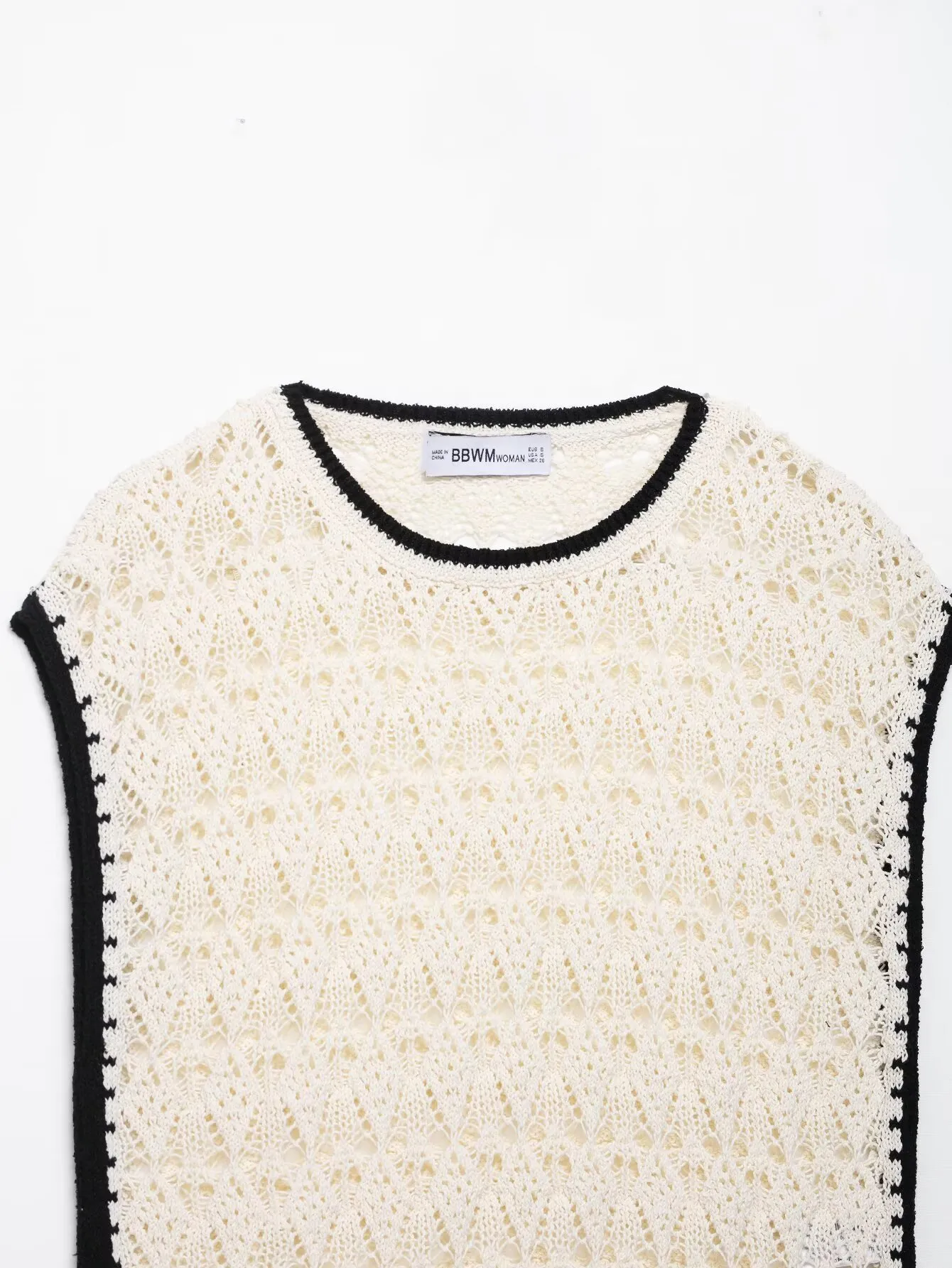 Elegant Knitted Mesh Vest  Style Solid Color Pattern Short Length Slim Fit Women's Fashion Top Trendy Item display picture 5