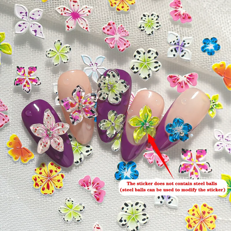 Cute Luxurious Flower Nail Stickers Nail Decoration Accessories display picture 2