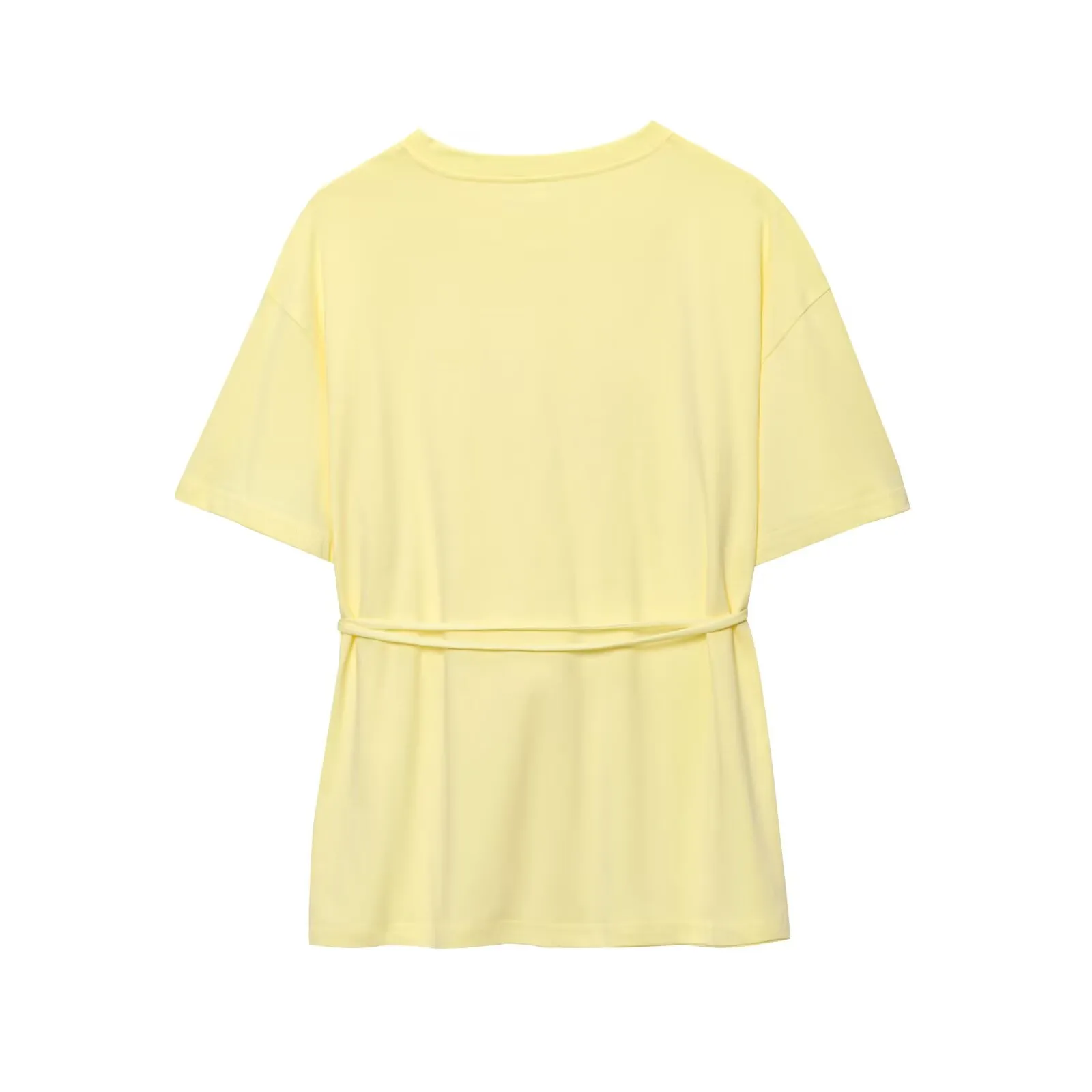 Ladies Basic Floral Pattern T-shirt Fashionable Casual Wear Polyester Fabric Round Neck Short Sleeve Comfortable Summer Top display picture 11