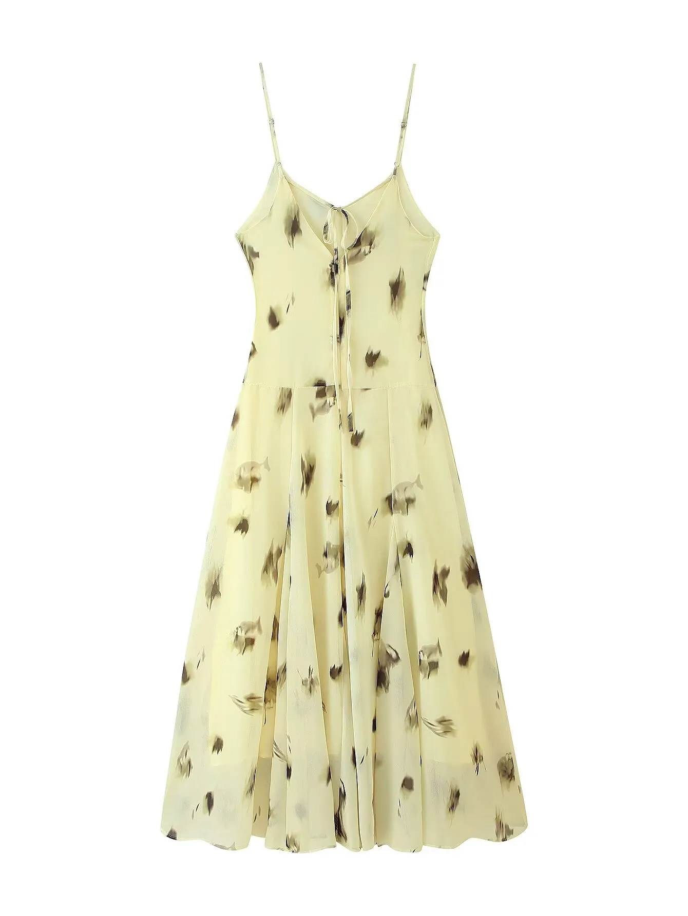 Women's Floral Print Strap Dress Fashionable Loose Autumn Long Sleeve Dress Elegant Short Sleeve Dress Casual Tropical Style display picture 2