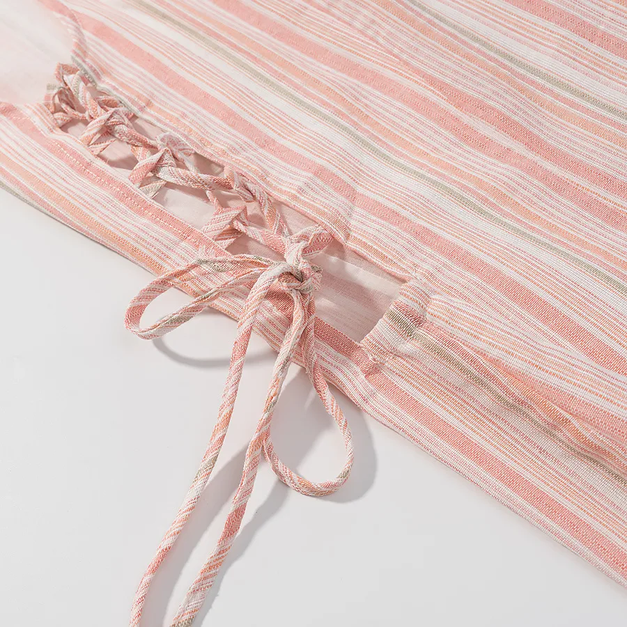 Elegant Striped Dress Women's Fashionable New Style Spring Essential Casual High Street Round Neck Sleeveless Knee-High display picture 7