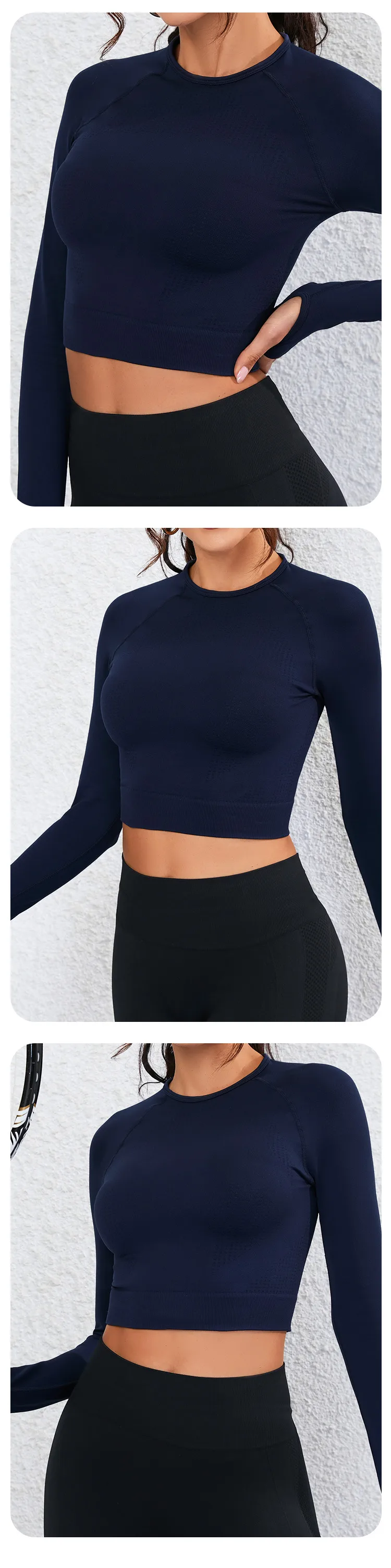 Sport Style Solid Color Nylon Spandex Round Neck Active Tops T-shirt display picture 1
