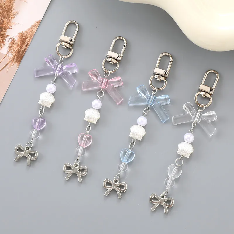 1 Piece Elegant Lady Bow Knot Acrylic Bag Pendant Keychain display picture 1