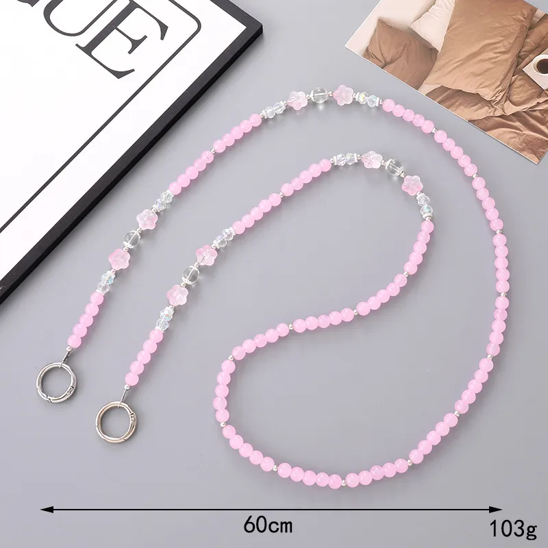 1 Piece Elegant Lady Flower Beaded Beaded Mobile Phone Chain display picture 4