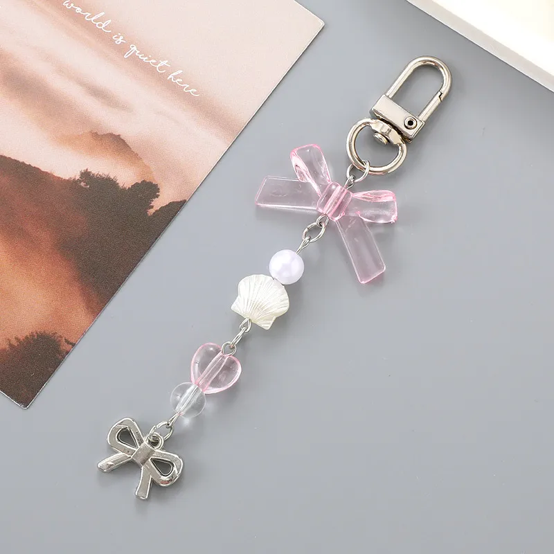 1 Piece Elegant Lady Bow Knot Acrylic Bag Pendant Keychain display picture 4