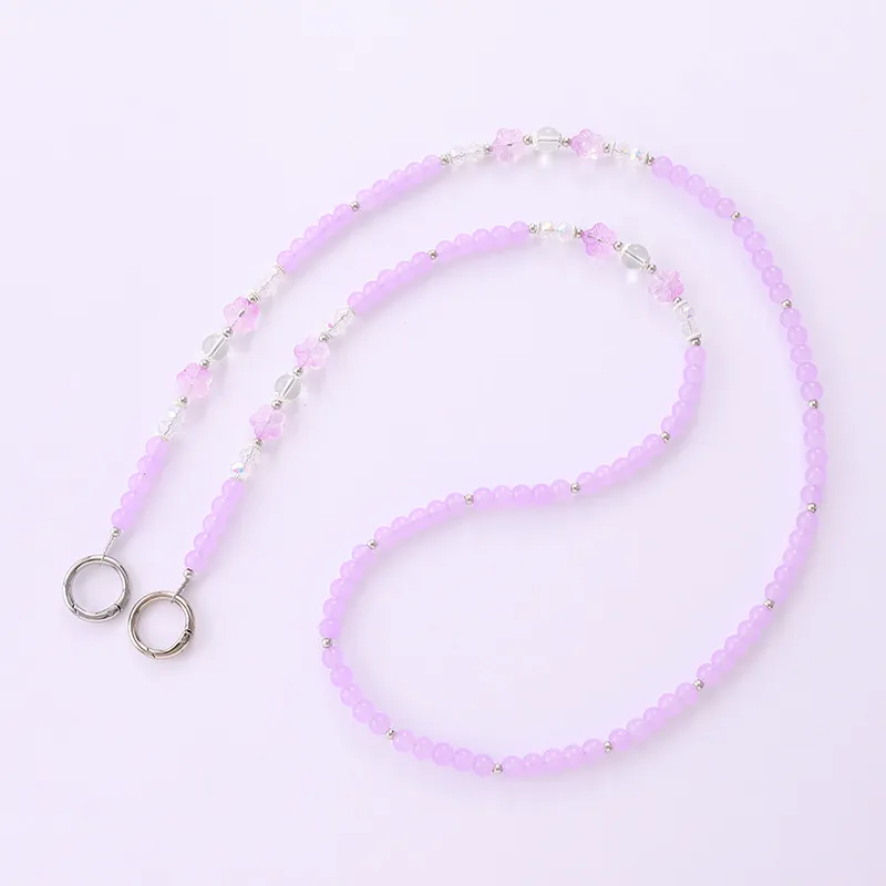1 Piece Elegant Lady Flower Beaded Beaded Mobile Phone Chain display picture 5
