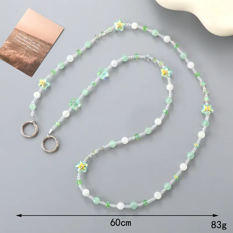 1 Piece Elegant Lady Star Beaded Beaded Bag Pendant Mobile Phone Chain Keychain display picture 3