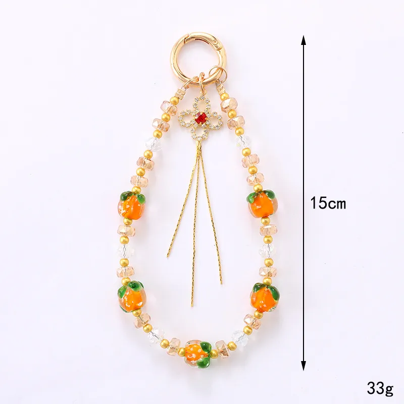 1 Piece Elegant Lady Fruit Beaded Beaded Bag Pendant Mobile Phone Chain Keychain display picture 2