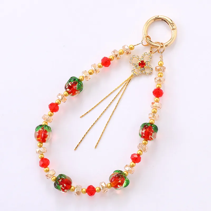 1 Piece Elegant Lady Fruit Beaded Beaded Bag Pendant Mobile Phone Chain Keychain display picture 5