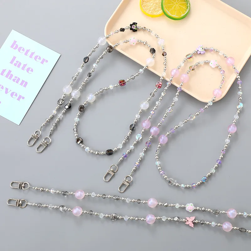 1 Piece Elegant Lady Geometric Beaded Beaded Bag Pendant Mobile Phone Chain Keychain display picture 1