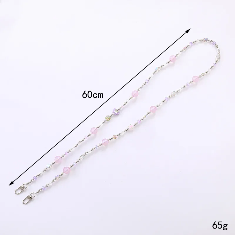 1 Piece Elegant Lady Geometric Beaded Beaded Bag Pendant Mobile Phone Chain Keychain display picture 2