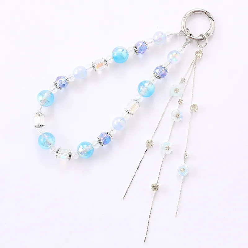 1 Piece Elegant Lady Flower Beaded Beaded Bag Pendant Mobile Phone Chain Keychain display picture 7