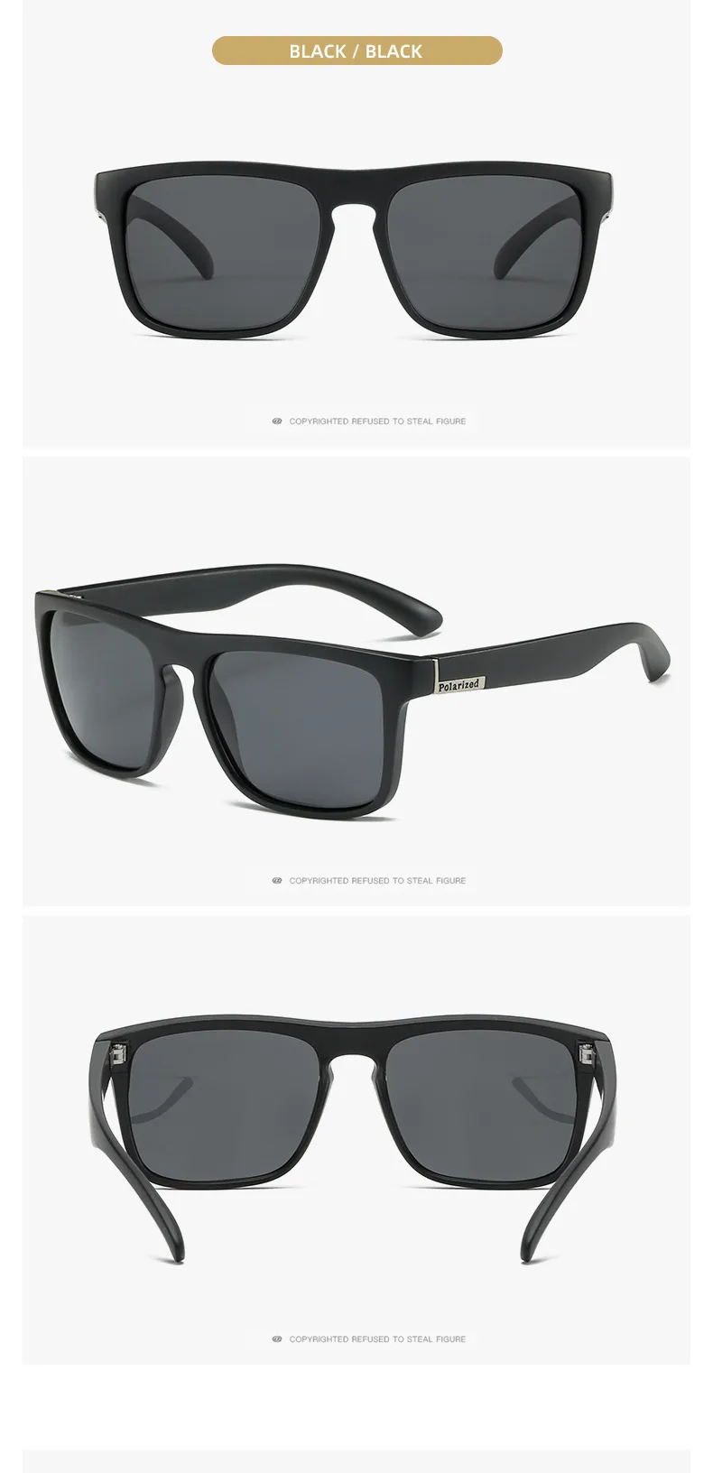 Outdoor Riding Polarized Elastic Paint Sunglasses Men's Retro Sports Sunglasses Men's UV Protection D731 display picture 5