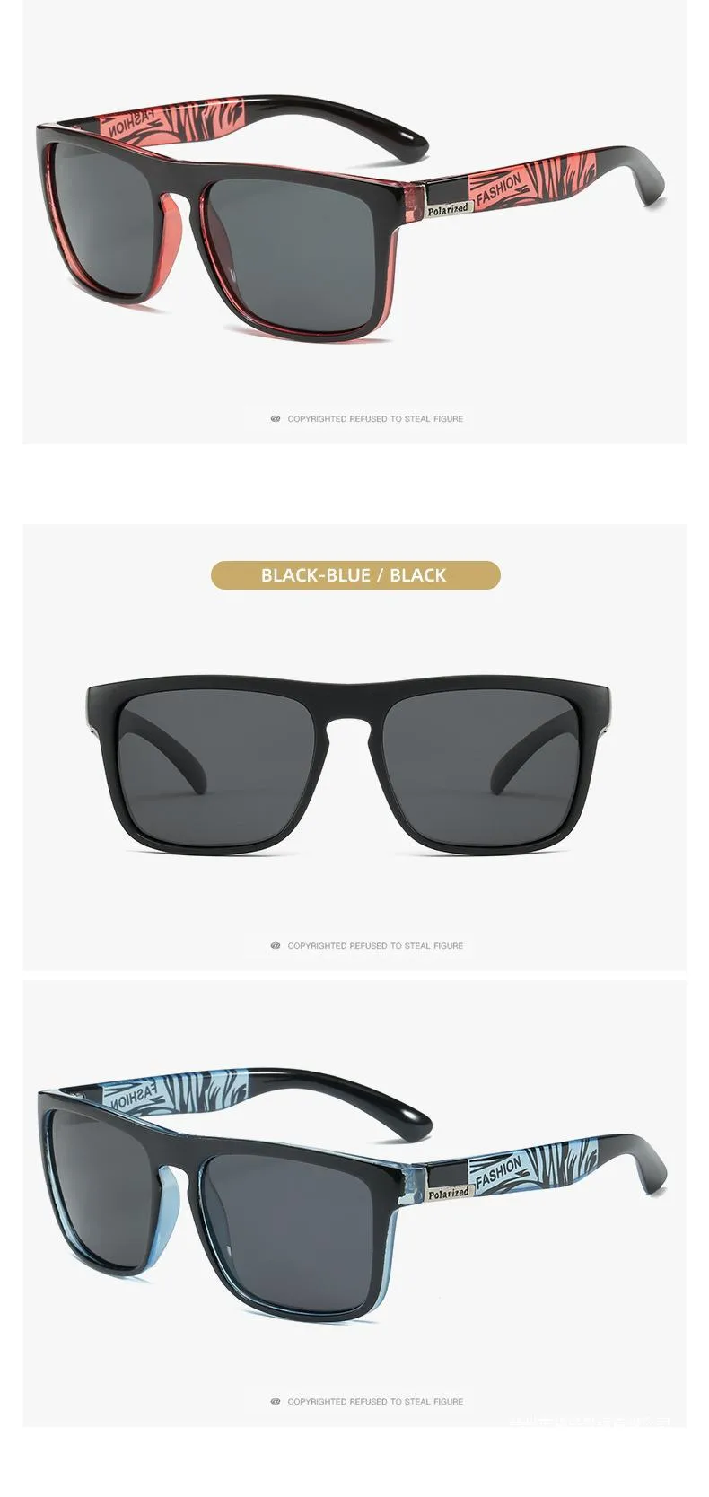 Outdoor Riding Polarized Elastic Paint Sunglasses Men's Retro Sports Sunglasses Men's UV Protection D731 display picture 7