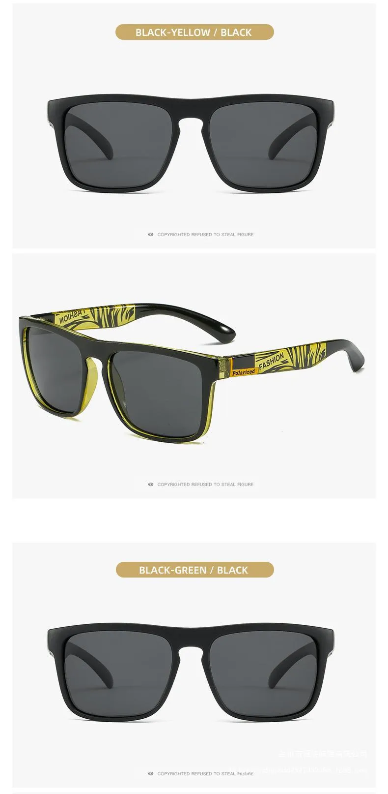 Outdoor Riding Polarized Elastic Paint Sunglasses Men's Retro Sports Sunglasses Men's UV Protection D731 display picture 8
