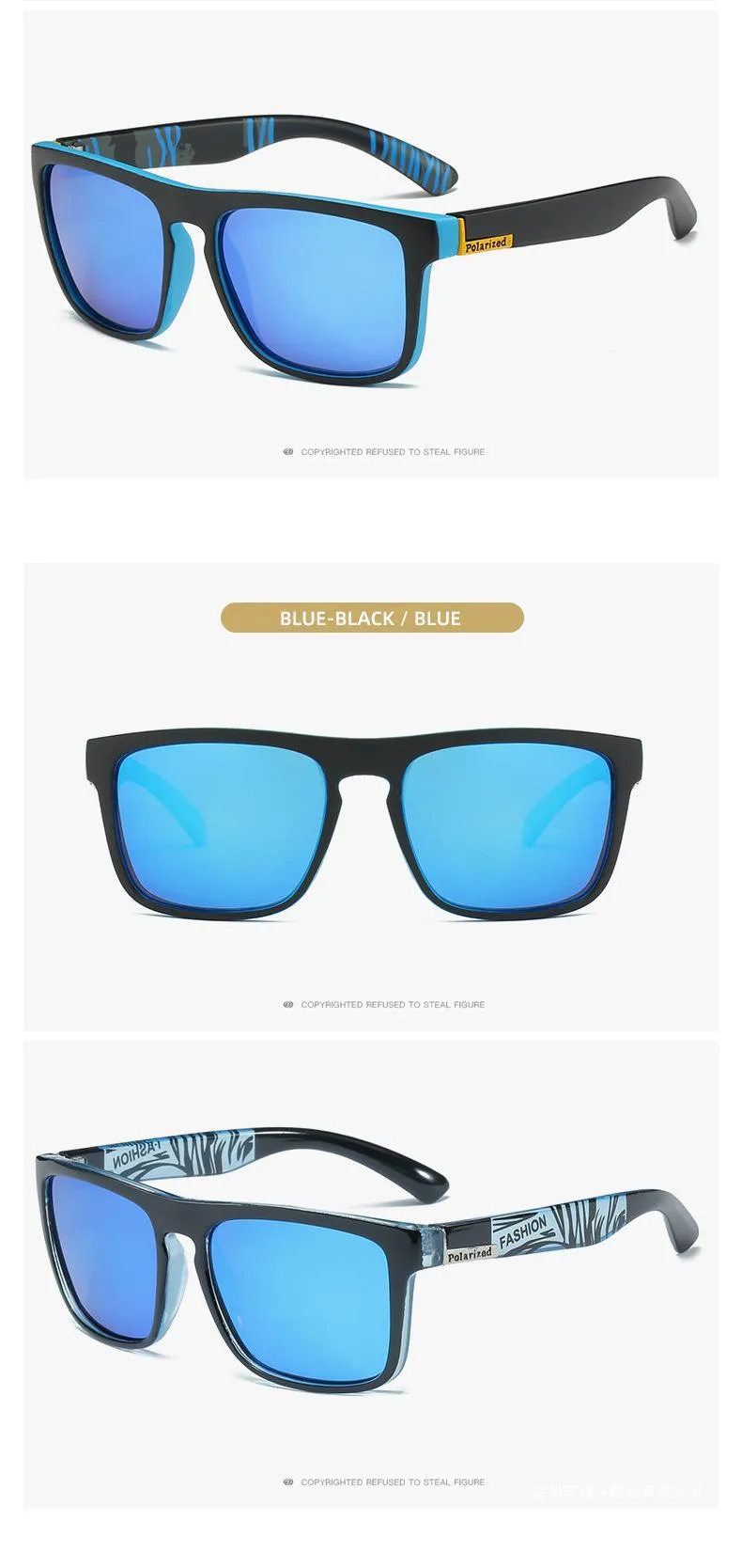 Outdoor Riding Polarized Elastic Paint Sunglasses Men's Retro Sports Sunglasses Men's UV Protection D731 display picture 11