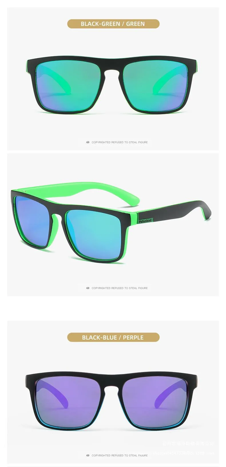 Outdoor Riding Polarized Elastic Paint Sunglasses Men's Retro Sports Sunglasses Men's UV Protection D731 display picture 12