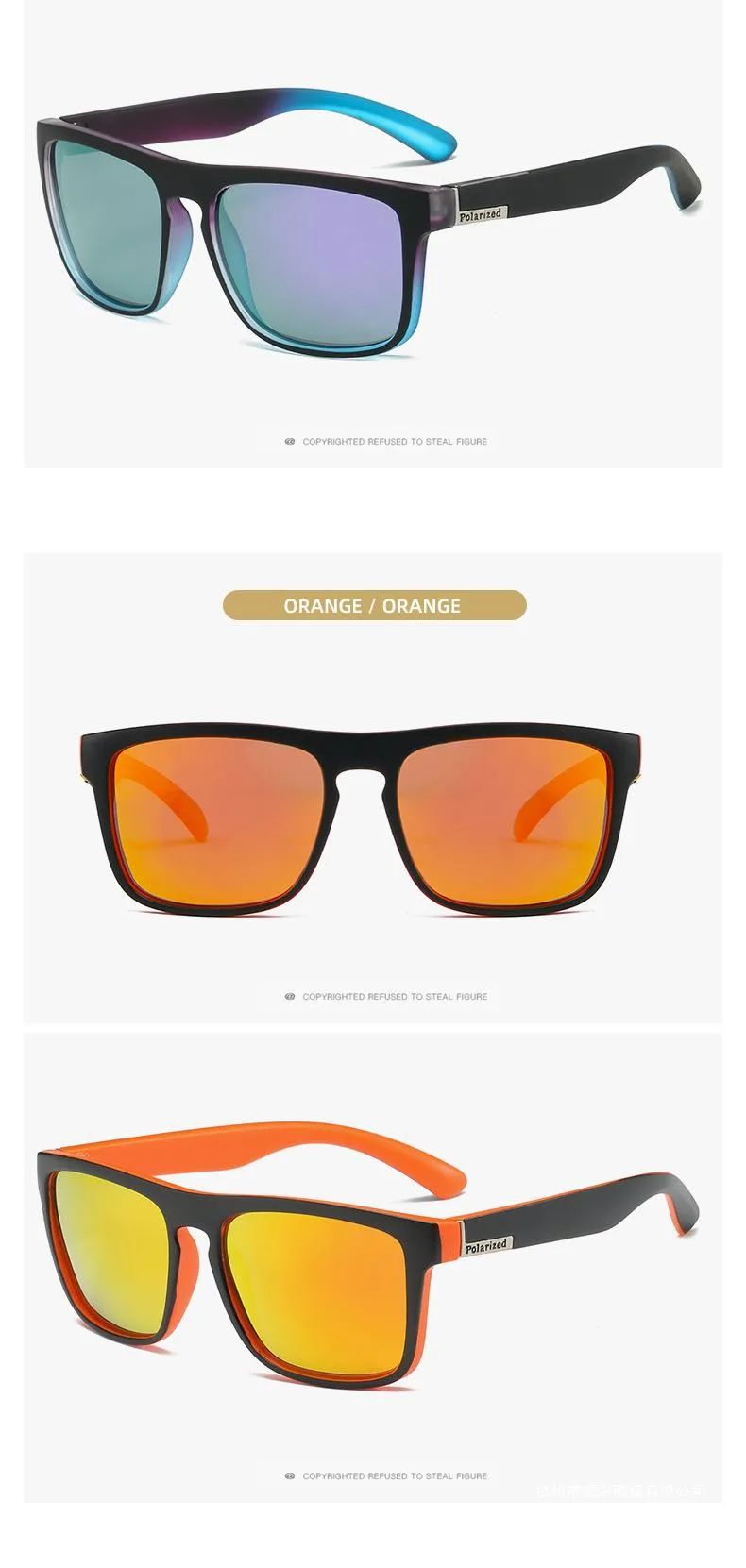 Outdoor Riding Polarized Elastic Paint Sunglasses Men's Retro Sports Sunglasses Men's UV Protection D731 display picture 13