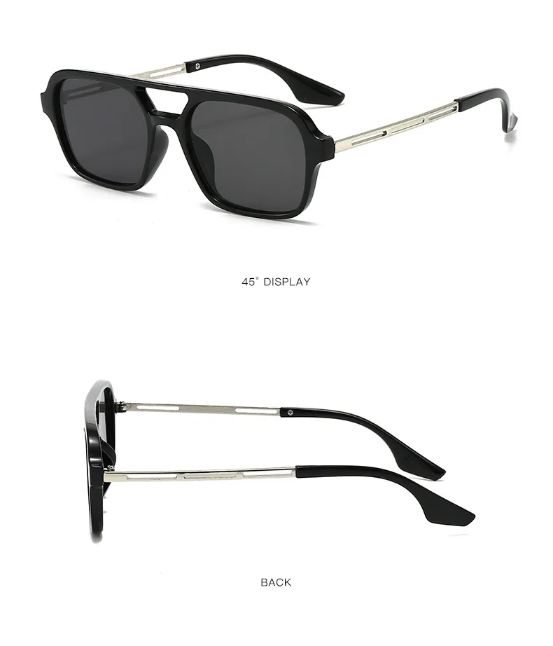 New  Double Beam Aviator Sunglasses Women's Online Red Sunglasses Travel Fashion Wear Men's New Sunglasses display picture 6