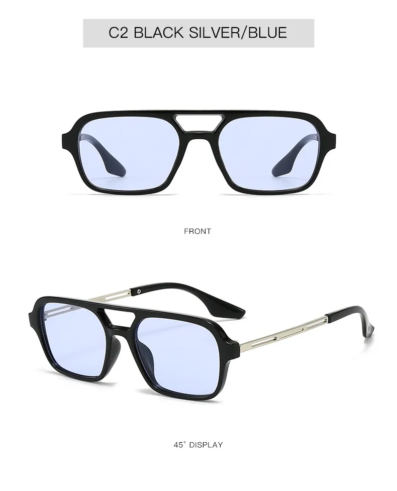 New  Double Beam Aviator Sunglasses Women's Online Red Sunglasses Travel Fashion Wear Men's New Sunglasses display picture 7