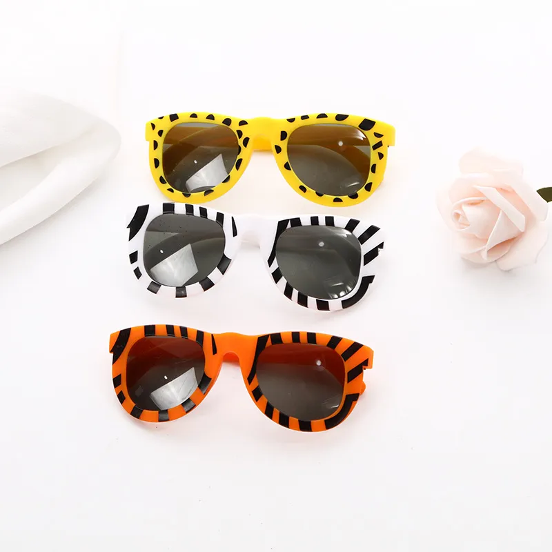 Creative New Style Children's Sunglasses Fashion Sunglasses Multi-color Boys And Girls Baby Animal Zebra Striped Leopard Print Glasses display picture 2