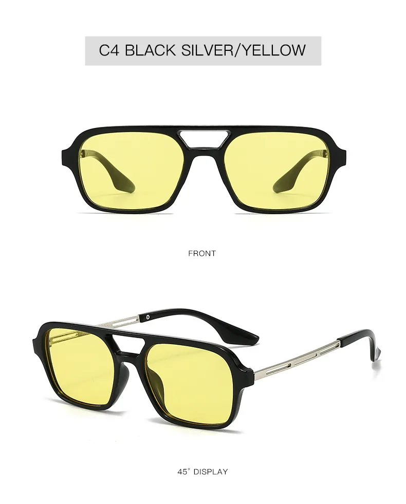New  Double Beam Aviator Sunglasses Women's Online Red Sunglasses Travel Fashion Wear Men's New Sunglasses display picture 9