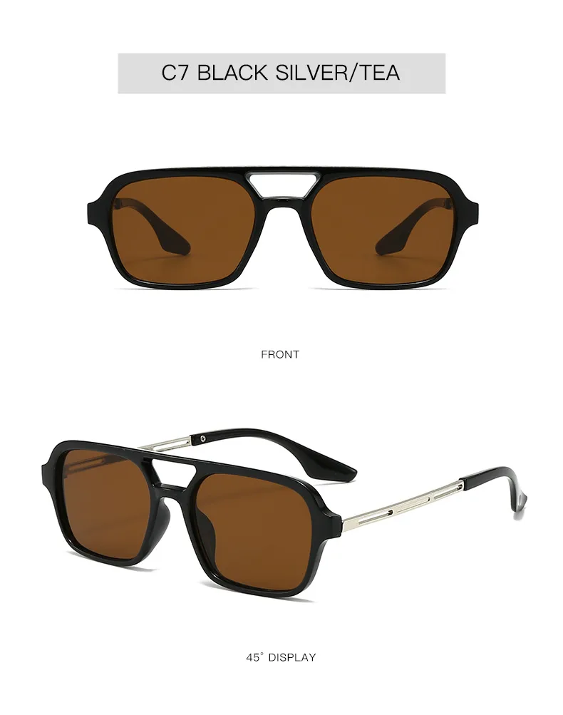 New  Double Beam Aviator Sunglasses Women's Online Red Sunglasses Travel Fashion Wear Men's New Sunglasses display picture 12