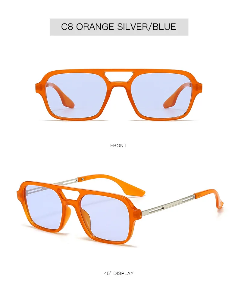 New  Double Beam Aviator Sunglasses Women's Online Red Sunglasses Travel Fashion Wear Men's New Sunglasses display picture 13