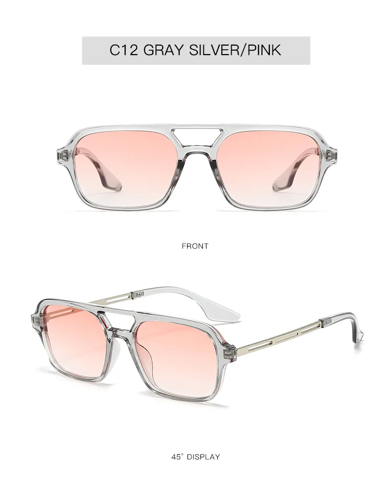 New  Double Beam Aviator Sunglasses Women's Online Red Sunglasses Travel Fashion Wear Men's New Sunglasses display picture 17