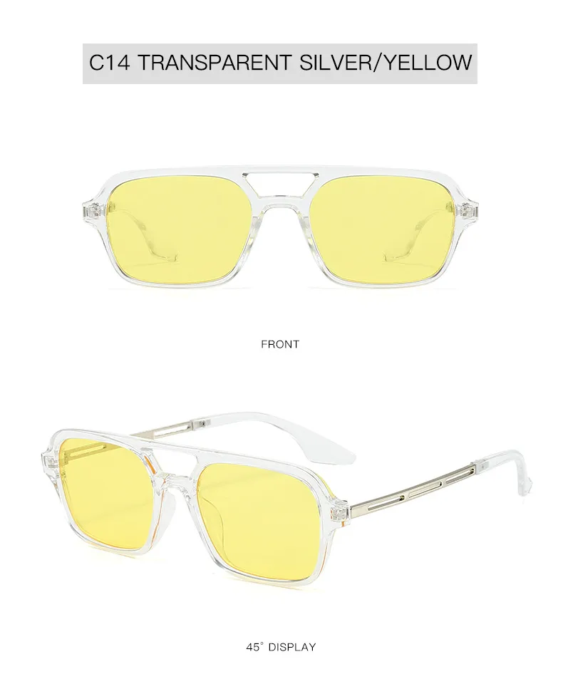 New  Double Beam Aviator Sunglasses Women's Online Red Sunglasses Travel Fashion Wear Men's New Sunglasses display picture 19