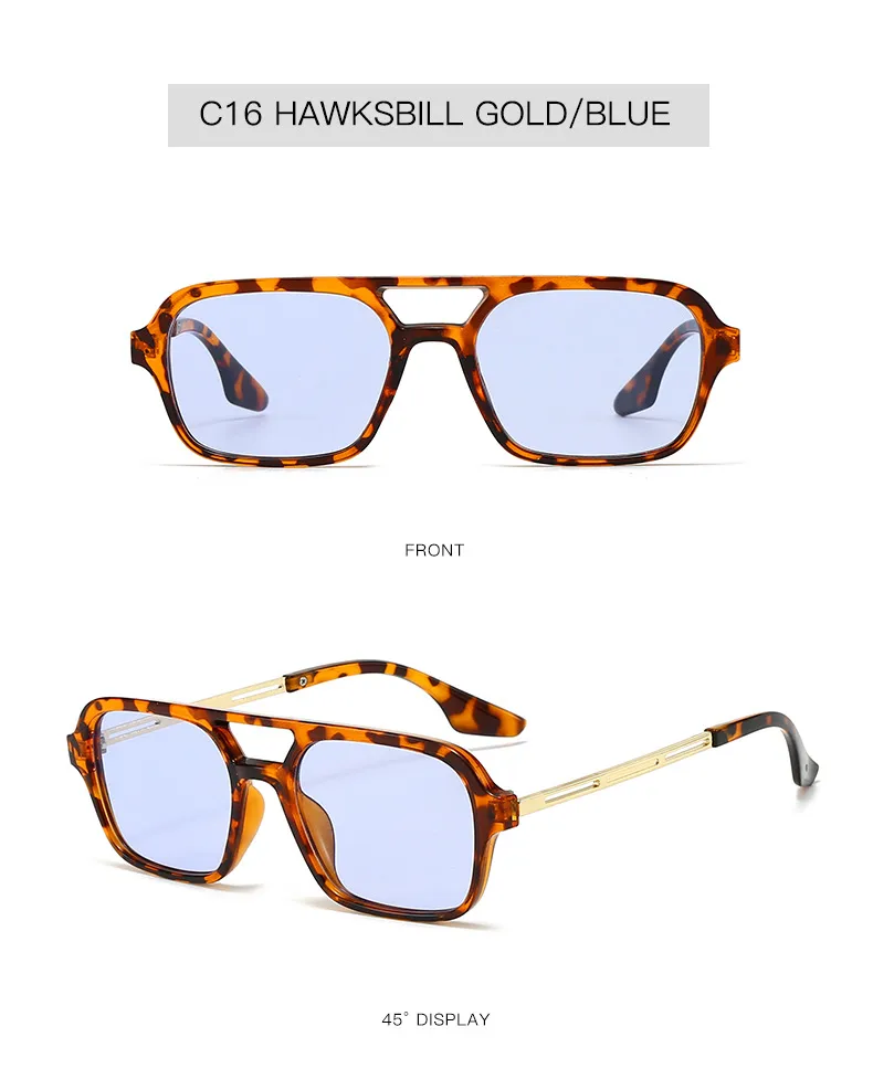 New  Double Beam Aviator Sunglasses Women's Online Red Sunglasses Travel Fashion Wear Men's New Sunglasses display picture 21