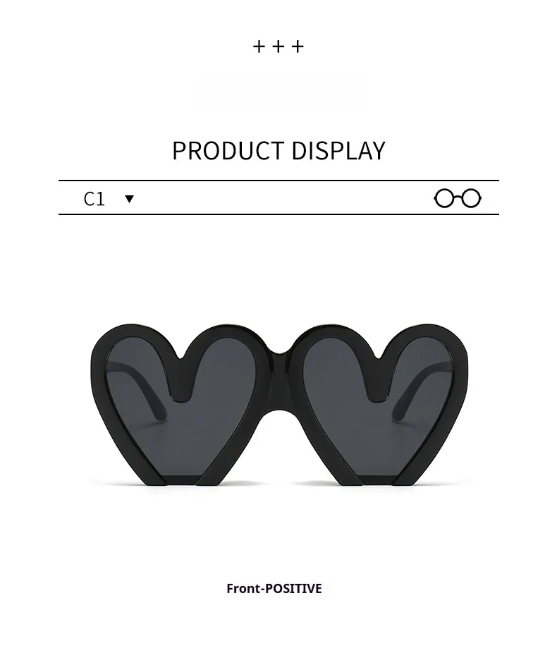 New  Photo Performance Sunglasses Funny Love Birthday Party Sunglasses Atmosphere Love Heart-shaped Sunglasses display picture 3