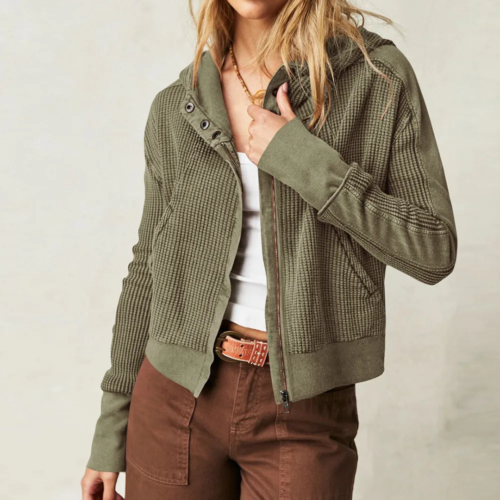 Explosions Sweater Zipper Button Long Sleeve Loose Casual Top Autumn And Winter Fashion Brand All-match Hoodie display picture 38
