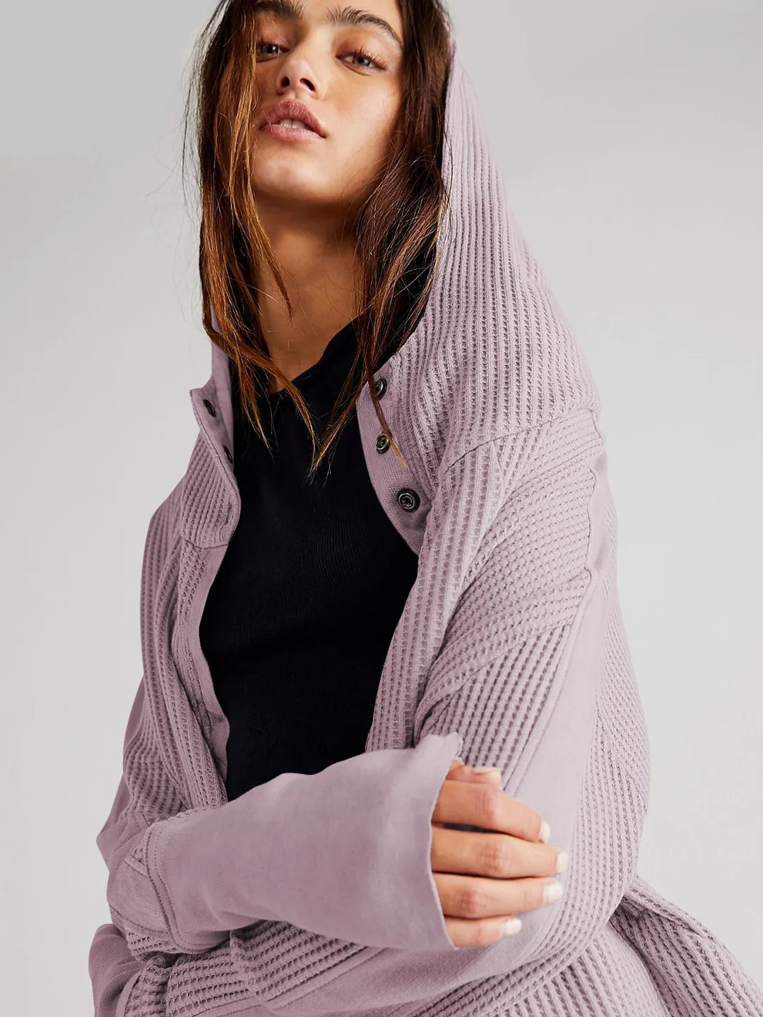 Explosions Sweater Zipper Button Long Sleeve Loose Casual Top Autumn And Winter Fashion Brand All-match Hoodie display picture 10