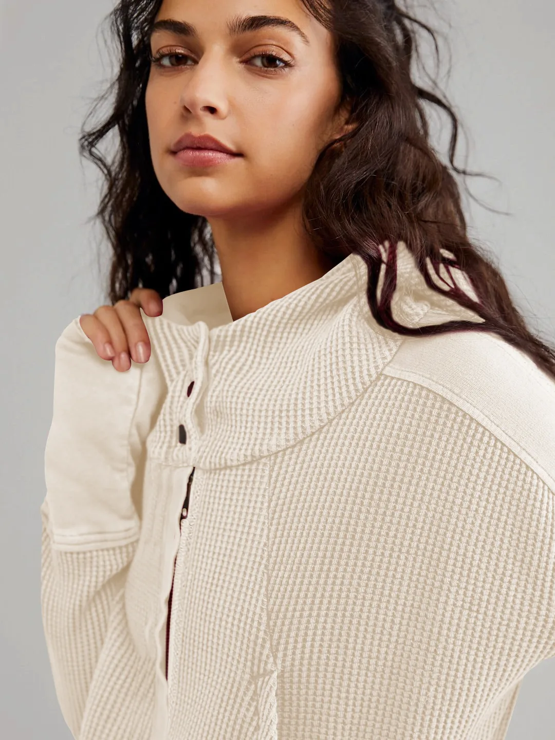 Explosions Sweater Zipper Button Long Sleeve Loose Casual Top Autumn And Winter Fashion Brand All-match Hoodie display picture 21