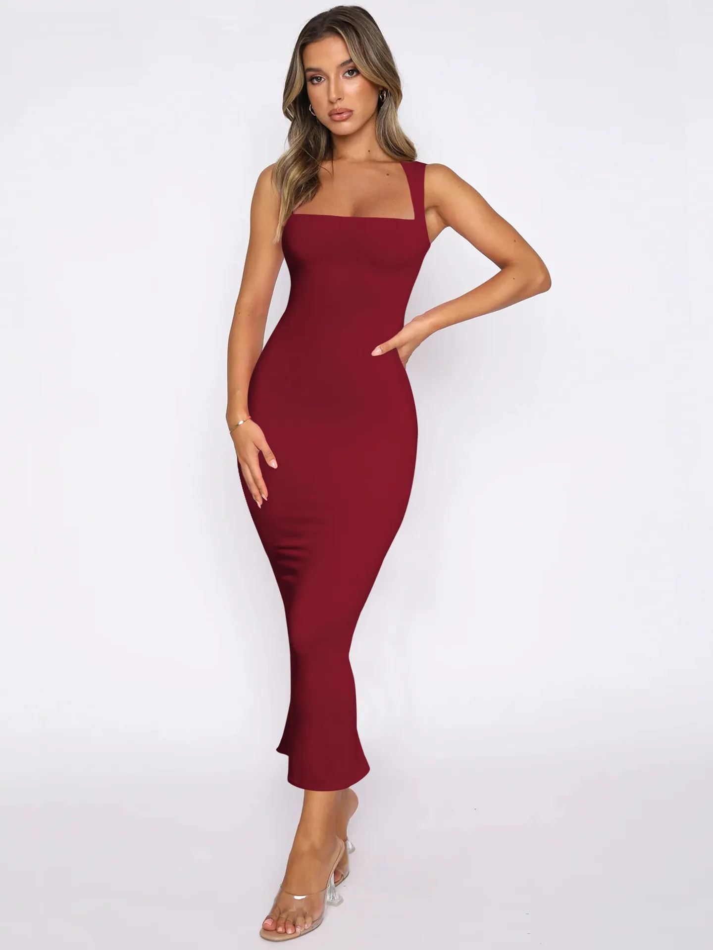 Women's Hip Skirt Women's   Hot Spring And Summer Split Slim Dress Solid Color Sexy Dress display picture 17