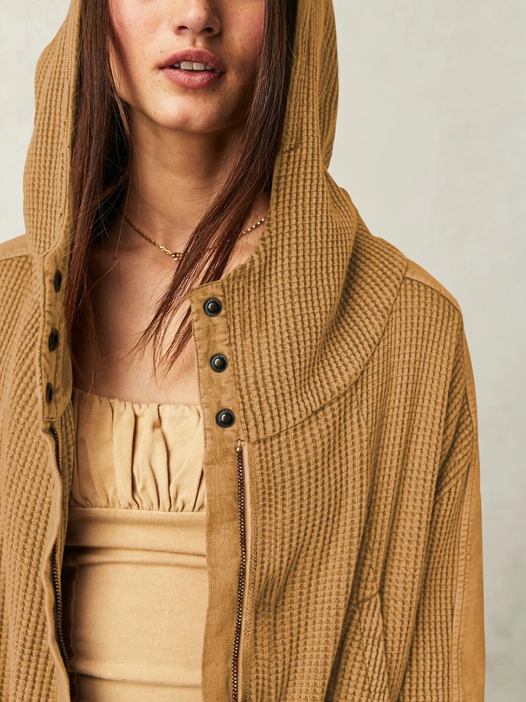 Explosions Sweater Zipper Button Long Sleeve Loose Casual Top Autumn And Winter Fashion Brand All-match Hoodie display picture 29