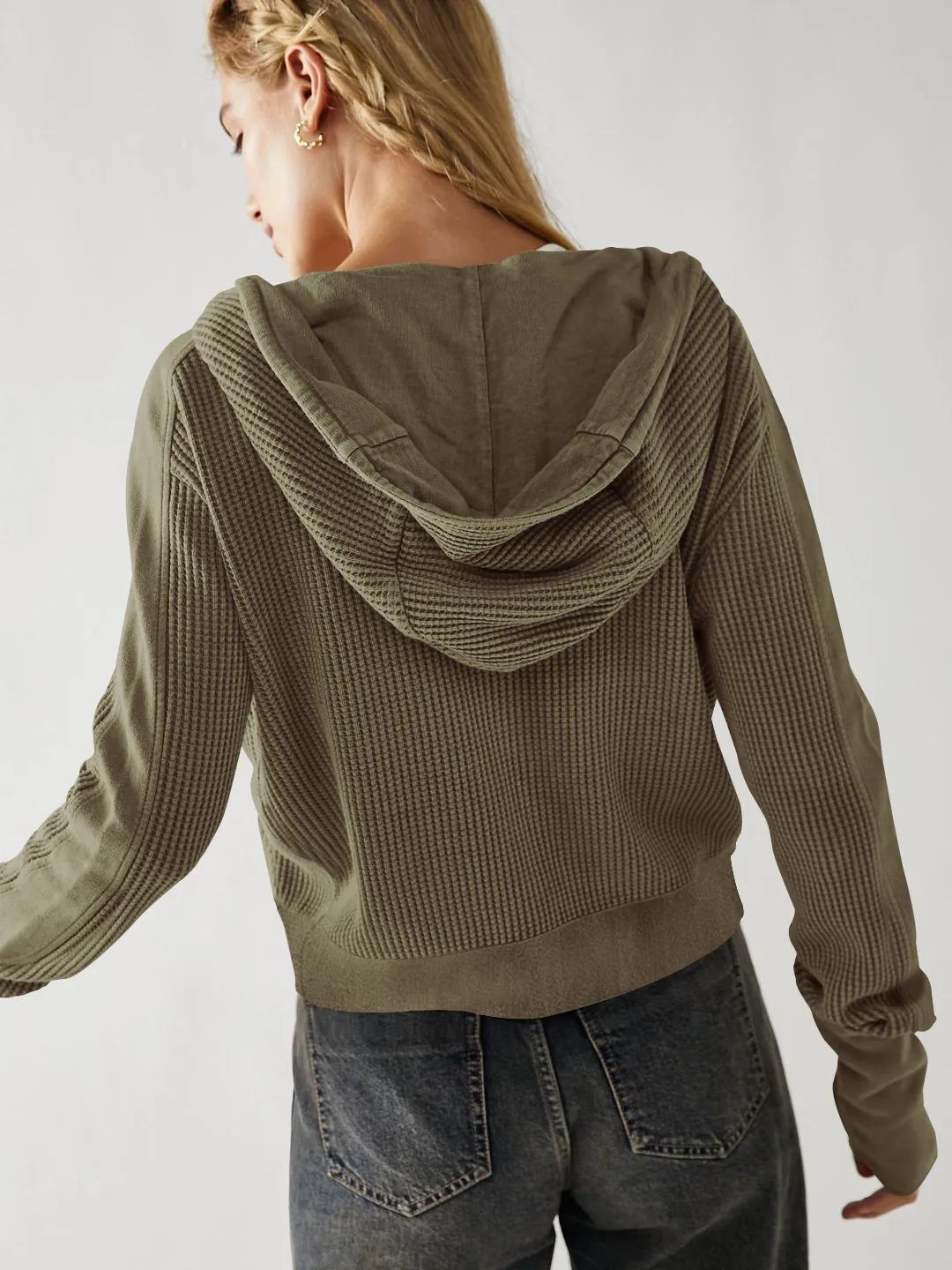 Explosions Sweater Zipper Button Long Sleeve Loose Casual Top Autumn And Winter Fashion Brand All-match Hoodie display picture 32