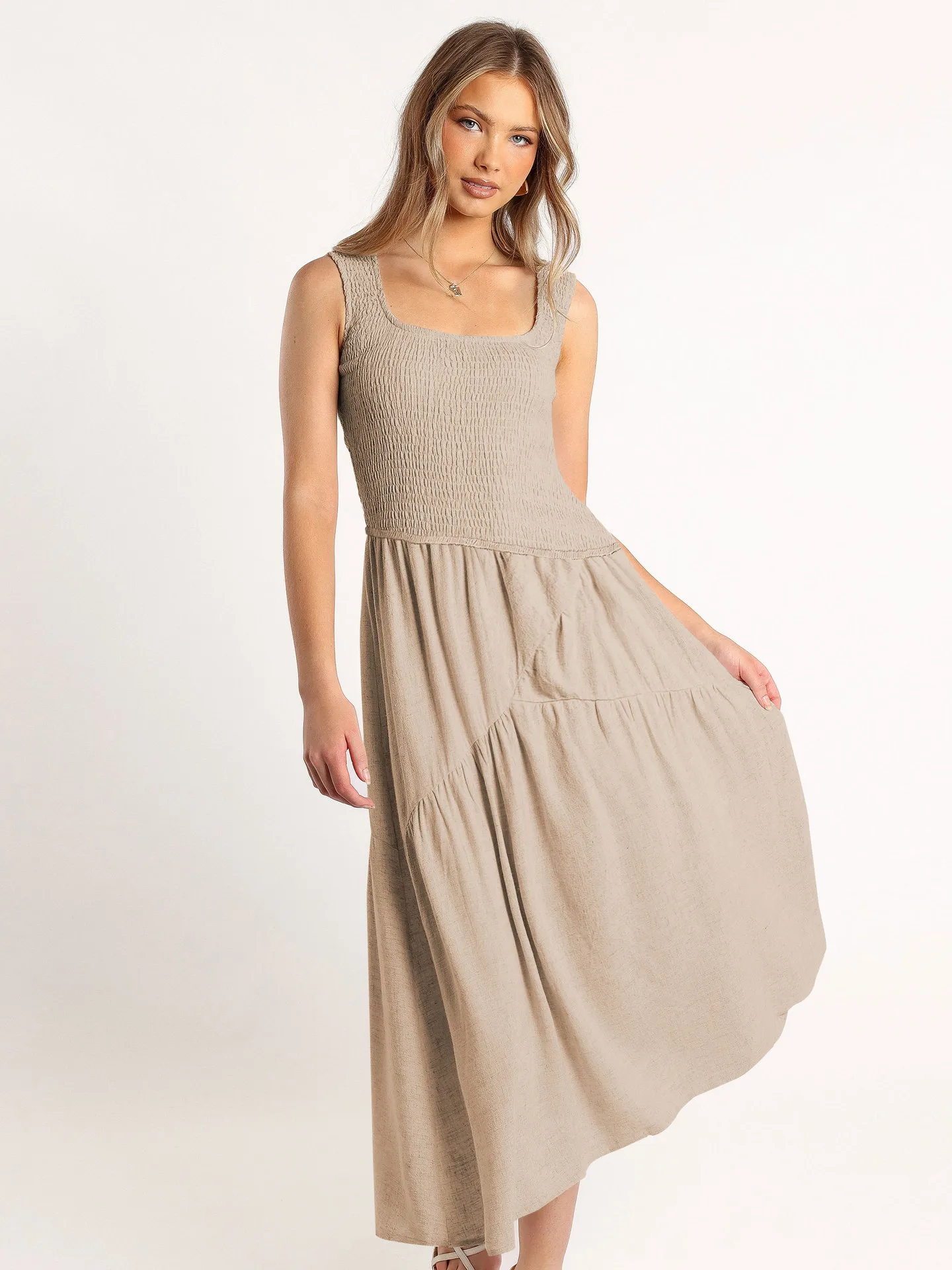 Elegant Women's Clothing  New Sexy Backless U-neck Sleeveless French Dress Holiday Dress High Sense display picture 27