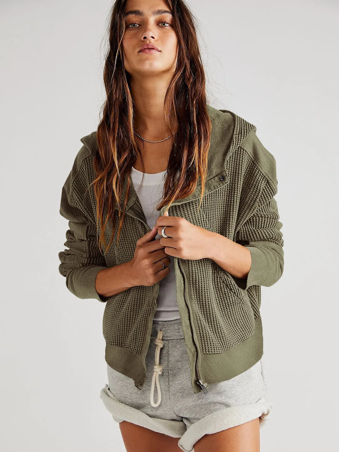 Explosions Sweater Zipper Button Long Sleeve Loose Casual Top Autumn And Winter Fashion Brand All-match Hoodie display picture 35