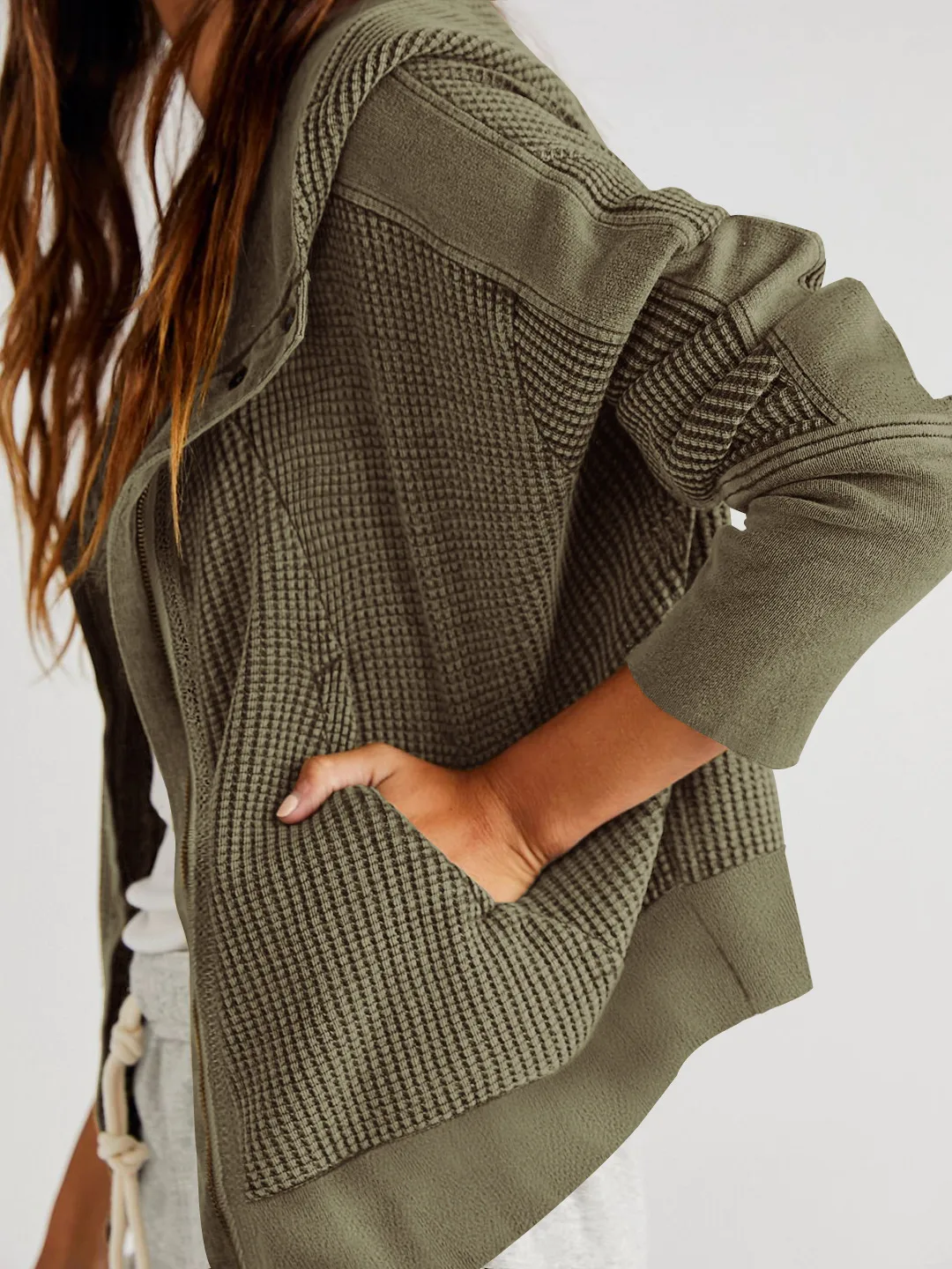 Explosions Sweater Zipper Button Long Sleeve Loose Casual Top Autumn And Winter Fashion Brand All-match Hoodie display picture 36